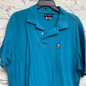 Turquoise Psycho Bunny Polo L